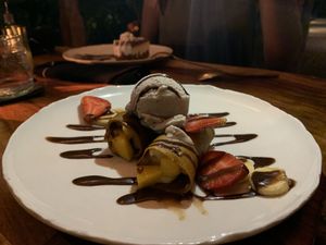 Banana crepes  at Moksa in Ubud