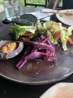 Vegan burger.  at Moksa in Ubud