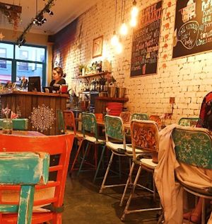 Restaurant décor at Mukka in Fitzroy