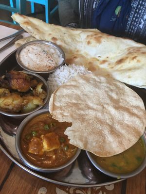 Vegetarian thali at Mukka in Fitzroy