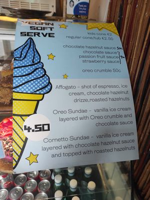 Vegan ice creams at The Gourmet Offensive in Galway