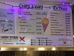 Menu board 3/3 at The Gourmet Offensive in Galway