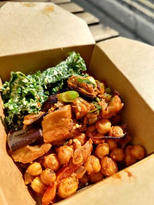 Mixed salad made because I saw a picture on HappyCow and they made it for me 😍. The aubergine was incredible at The Gourmet Offensive in Galway