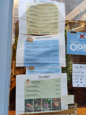 Menu as of August 27th 2020 at The Gourmet Offensive in Galway