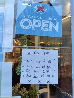 Hours as of August 27th 2020 at The Gourmet Offensive in Galway