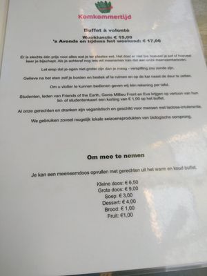 Infocard at Komkommertijd in Ghent