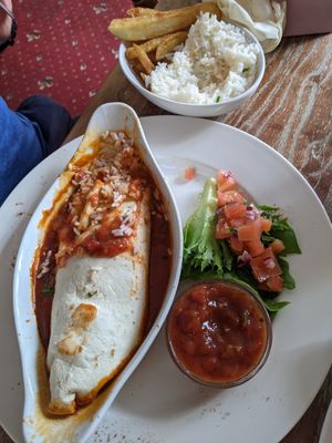 Vegan burrito at The Black Horse in Endon
