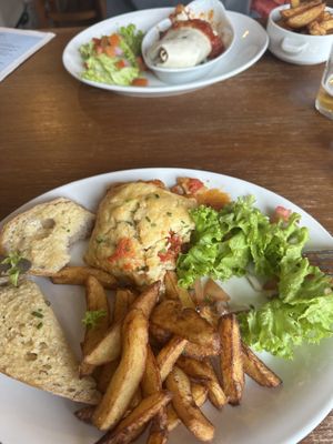 I had already stated eating my lasagne and garlic bread, portion was bigger!!   at The Black Horse in Endon