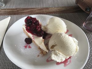 Vegan cheesecake  at The Black Horse in Endon