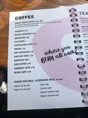 Serves milk, ask about vegan options.  at Sweet Beat Cafe in Sligo