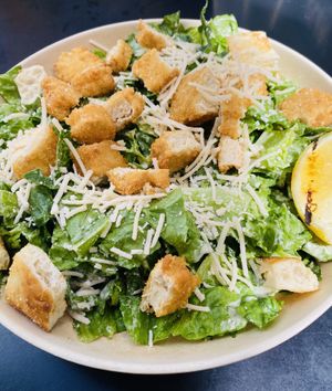 Classic Caesar w/ Crispy ChickUn  at Veggie Grill in Woodland Hills