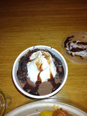 Chocolate parfait. at Veggie Grill in Woodland Hills