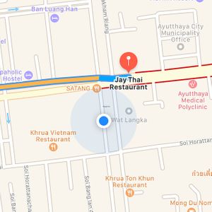 Correct Coordinates  at Vegetarian in Ayutthaya
