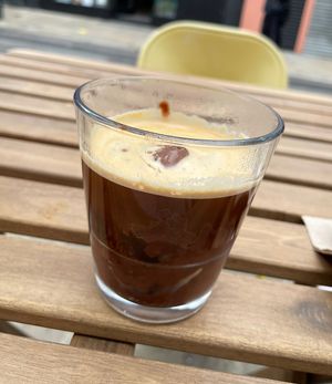 Gingerbread chocolate affogato at Copperhouse Chocolate in North London