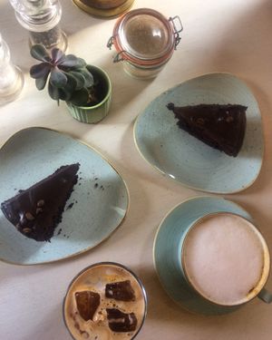 Most delicious cake!  at Copperhouse Chocolate in North London