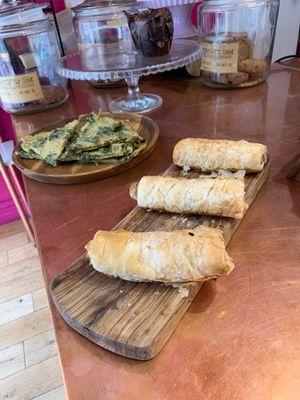 Some savoury on the counter, but lots in menu at Copperhouse Chocolate in North London