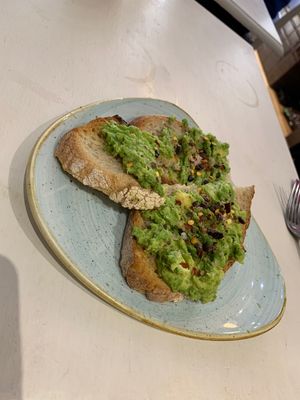 Avo toast at Copperhouse Chocolate in North London