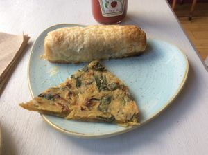 Sausage roll and fajita Copperhouse style at Copperhouse Chocolate in North London