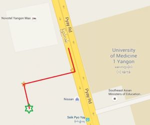 Directions to Pyay Road to Lanmadaw Vegetarian Restaurant at Lanmadaw Vegetarian Restaurant in Yangon