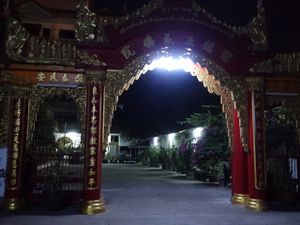You will pass by this gate/entrance to the temple  at Lanmadaw Vegetarian Restaurant in Yangon
