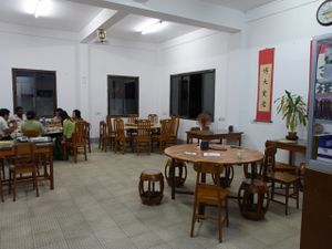 restaurant ground floor decor at Lanmadaw Vegetarian Restaurant in Yangon