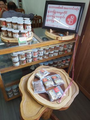 inside at Lanmadaw Vegetarian Restaurant in Yangon