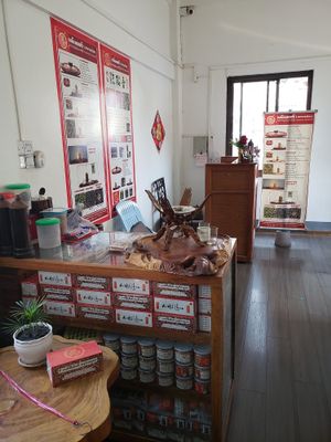 inside at Lanmadaw Vegetarian Restaurant in Yangon