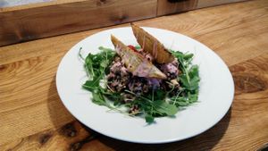 Hot salat with  at Pastva in Prague