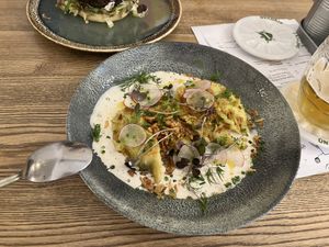 Dýňové pirohy  at Pastva in Prague