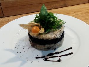 Black rise and arborio at Pastva in Prague