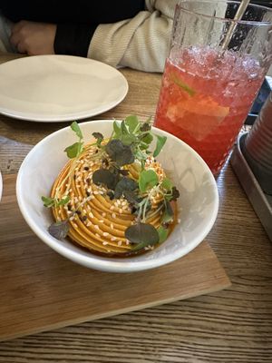 Sweet potatoe Hummus -> delicious   at Pastva in Prague