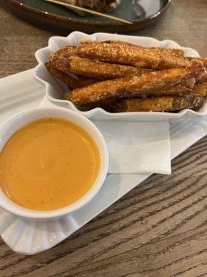 Sweet potato starter which my husband had as a side instead   at Pastva in Prague