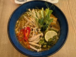 Miso peanut ramen at Pastva in Prague