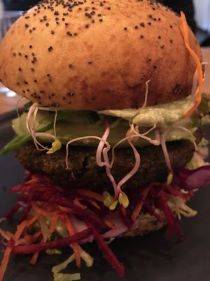 greenpea burger at Pastva in Prague