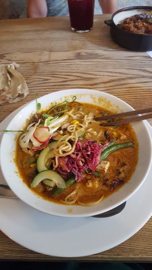 Peanut Ramen spicy at Pastva in Prague