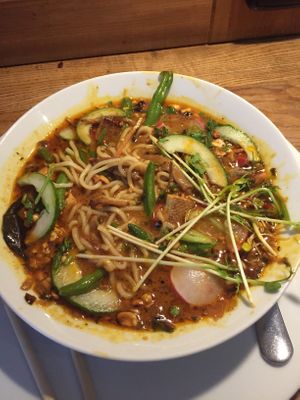 Peanut ramen. Amazing! at Pastva in Prague