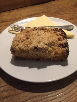 Apricot cake at Pastva in Prague