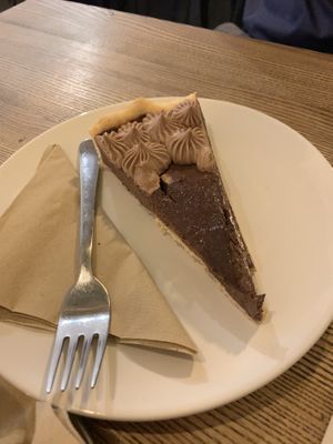 Chocolate cake at Pastva in Prague