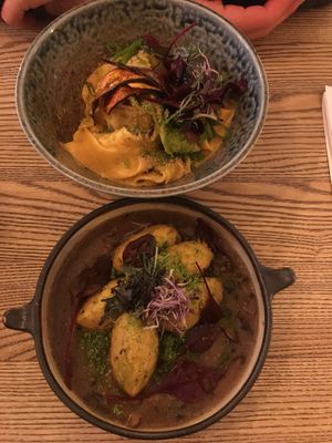 Papardelle and polenta Gnocchi  at Pastva in Prague