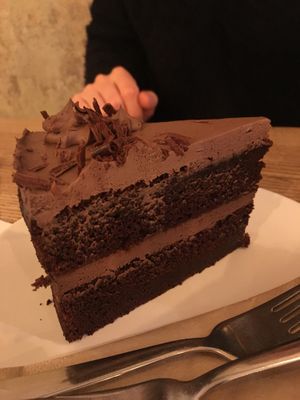 Chocolate cake  at Pastva in Prague
