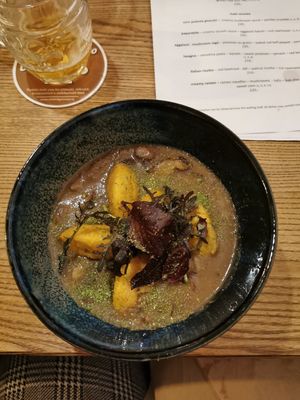 Corn Polenta Gnocchi at Pastva in Prague