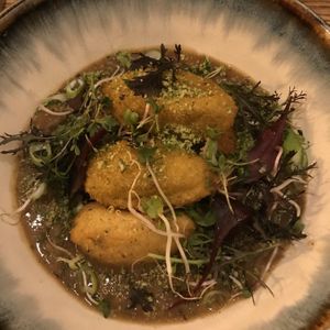 Gnocci - more of a dumpling but still delicious  at Pastva in Prague