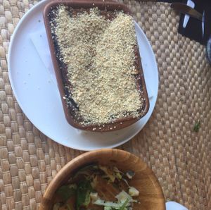Lasagna and salad at Markies de Salade in Deurle