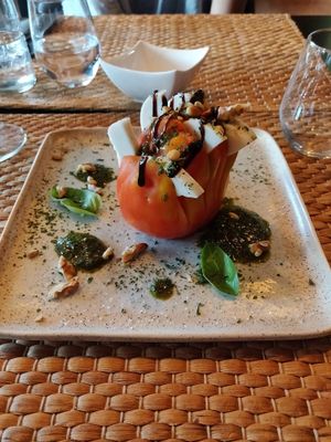 Tomato with mozarella at Markies de Salade in Deurle