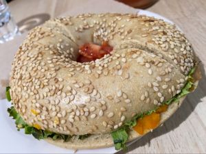 mushroom bagel at Goodies Berlin - Kreuzberg  in Berlin