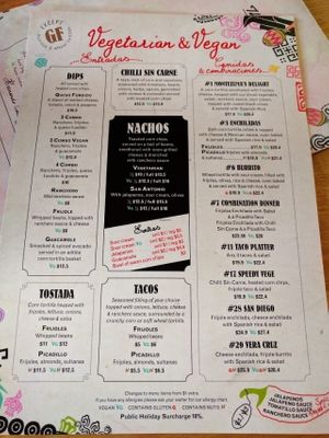 Ask for the vegan menu!  at Montezuma's in Logan City