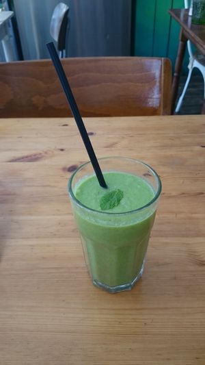 Green smoothie at YAY Health Store & More in Amsterdam