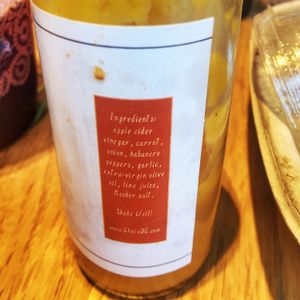 carrot habanero hot sauce  at Chaia - Georgetown in Washington