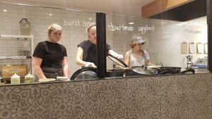 Making the food at Chaia - Georgetown in Washington