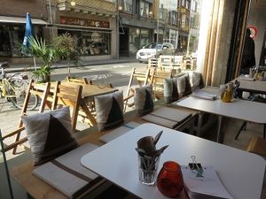 terrace in front at De KleinKeuken in Kortrijk